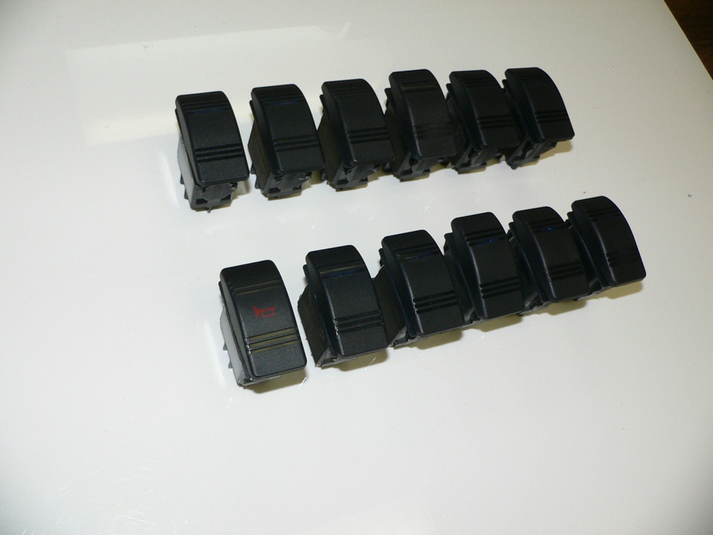 250/270 Sundancer 1995-7 ish -SINGLE ENGINE SWITCH kit including Covers/ACTUATORS