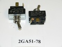 ON/OFF Carling Single Pole Chrome Toggle Switch.  2GA51-78 Spade Terminals.