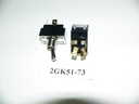 ON/OFF Carling Double Pole Chrome Toggle Switch. 2GK51-73. Spade Terminals.