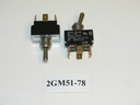 ON/OFF/ON Carling Double Pole Chrome Toggle Switch 2GM51-78. Spade Terminals.