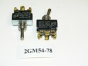 ON/OFF/ON Carling Double Pole Chrome Toggle Switch. 2GM54-78 Screw Terminals.