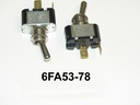 (ON)/OFF Carling Single Pole Momentary Chrome Toggle Switch 6FA53-78 Spade Terminals.