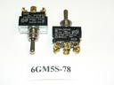 (ON)/OFF/(ON) Carling Double Pole Momentary Chrome Toggle Switch 6GM5S-78 Screw Terminals.