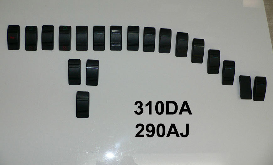 KIT - 310 Sundancer & 290 Amberjack 1998-2002 Replacement Carling Switch Covers/Actuators