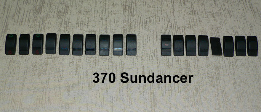 KIT - 370 Sundancer 1995-1996 Replacement Carling Switch Covers/Actuators