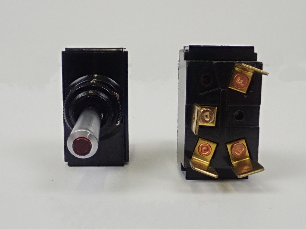 LT-1531, Carling SPST (ON)/OFF Momentary, Independent Lamp, 4 Terminal