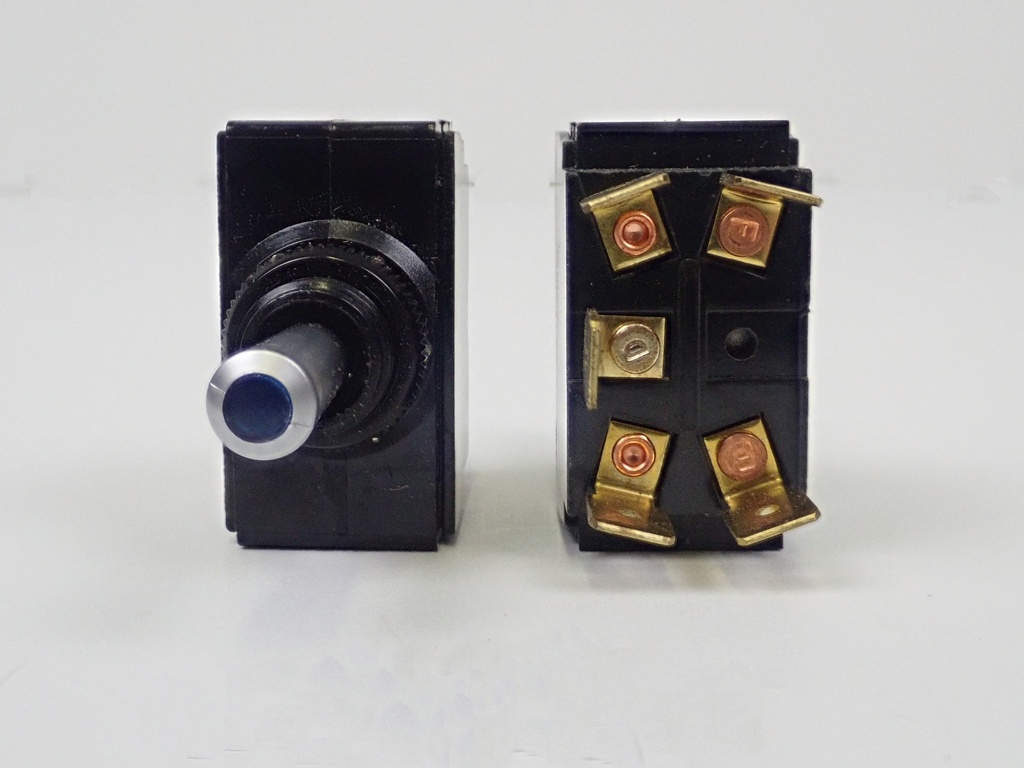 LT-1581 SPDT (ON)/OFF/(ON) Momentary w/ Independent Lamp. 5 terminal