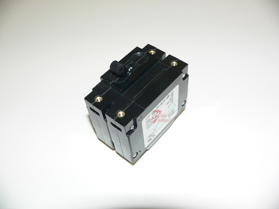 CB2 Carling Circuit Breaker, Black Single Toggle, DP,  Rectangle Cutout, 10-32 Screw Terminals