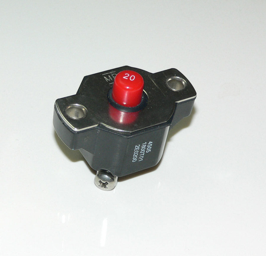 Klixon Pushbutton Circuit Breaker, Manual Reset, 5 to 40 amp
