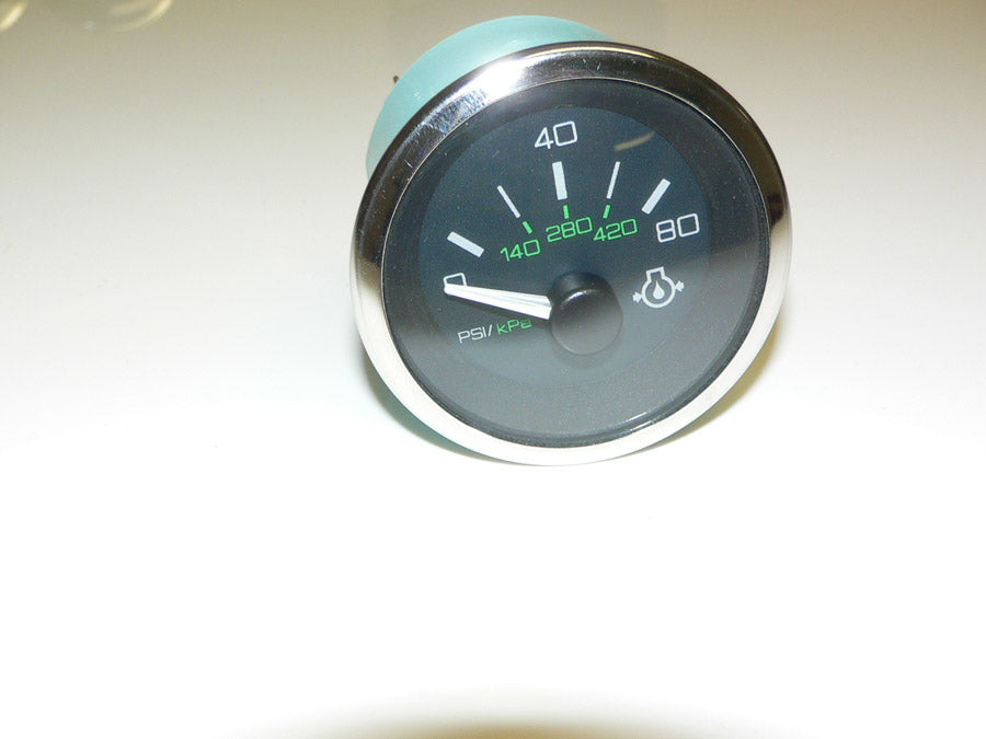 OIL-12 Volt Sea Ray replacement gauge, 0-80 psi oil Pressure for 12V 1291327 86180F