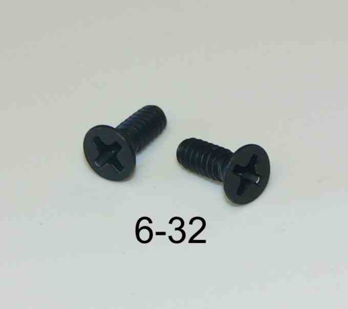 PFMSSSBO6C.375 SCREW 6-32 stainless steel black - phillips head flathead 3/8" overall length