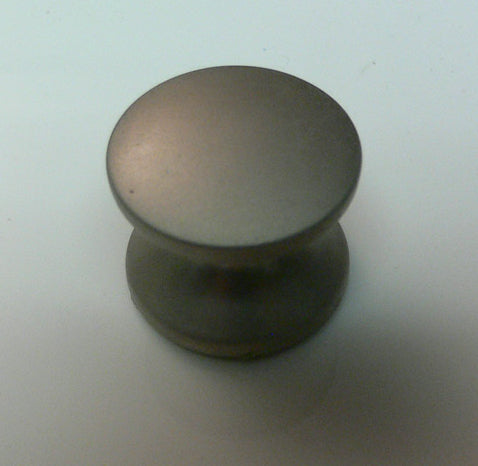 Hafele Knob for Push Button Cabinet Door / Drawer Latch - Solid Brass with Satin Nickel Plating