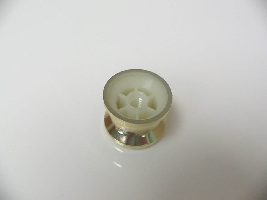 Hafele Knob for Push Button Cabinet Door / Drawer Latch -  Plastic with Polished Brass Finish