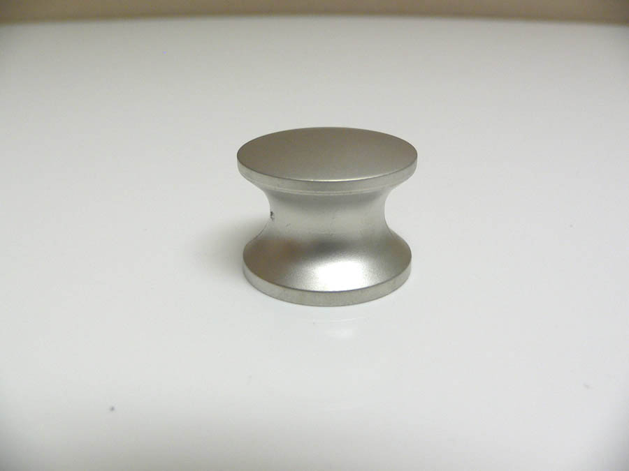 Hafele Knob for Push Button Cabinet Door / Drawer Latch - Plastic with Satin Nickel Plating