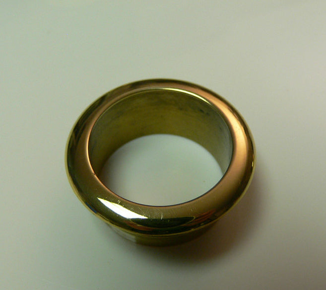 Hafele Solid Brass Rosette for Push Button Cabinet Door / Drawer Latch - Round, Brass for 19mm (3/4")  Panel Thickness