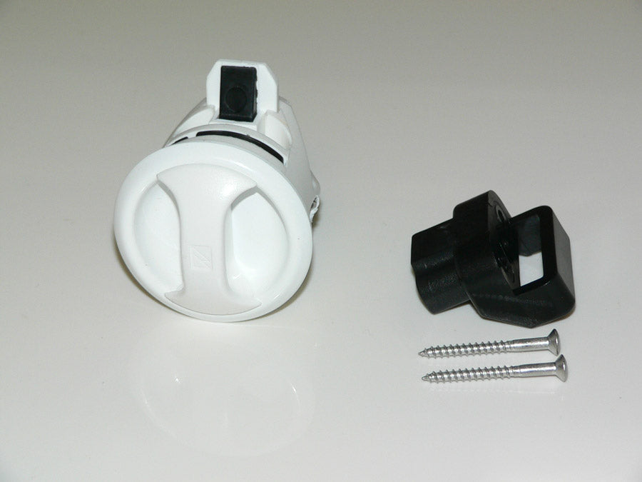 Push to close latch, Novibra, white cup white handle - Type 2, Door Style