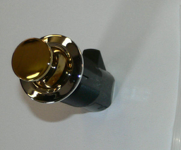 Southco Point Latch Push to Close Round Chrome/Brass