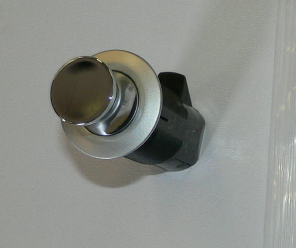 Southco Point Latch Push to Close Round Satin/Chrome