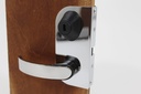 Offshore Entry Door Latch, Curved, Left Hand Out Swing, Key Locking, 19mm (.75 in) Door Thickness, Chrome Plated