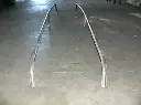 Stainless steel forward bow deck railings pair