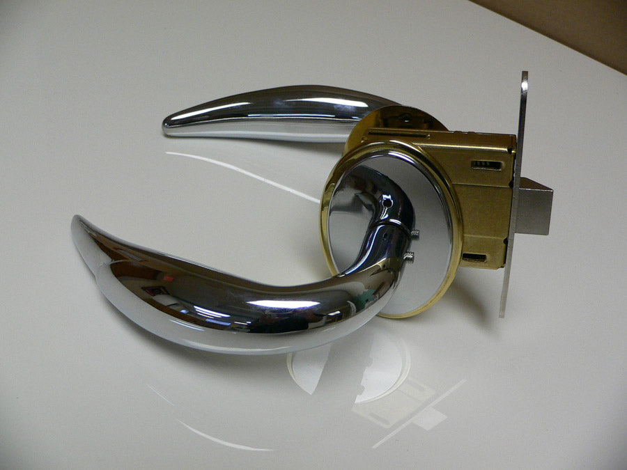 McCoy Swan Series Chrome/Brass - Swing Door Lockset