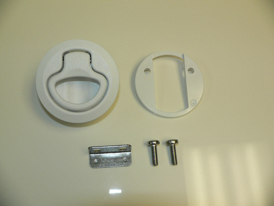 Southco M1 push to close slam latch, non-locking medium size - WHITE