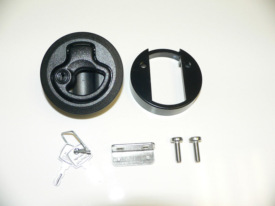 Southco M1 push to close slam latch, medium size, key locking - Black