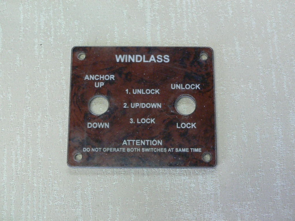 Windlass Toggle Control switch panel #5