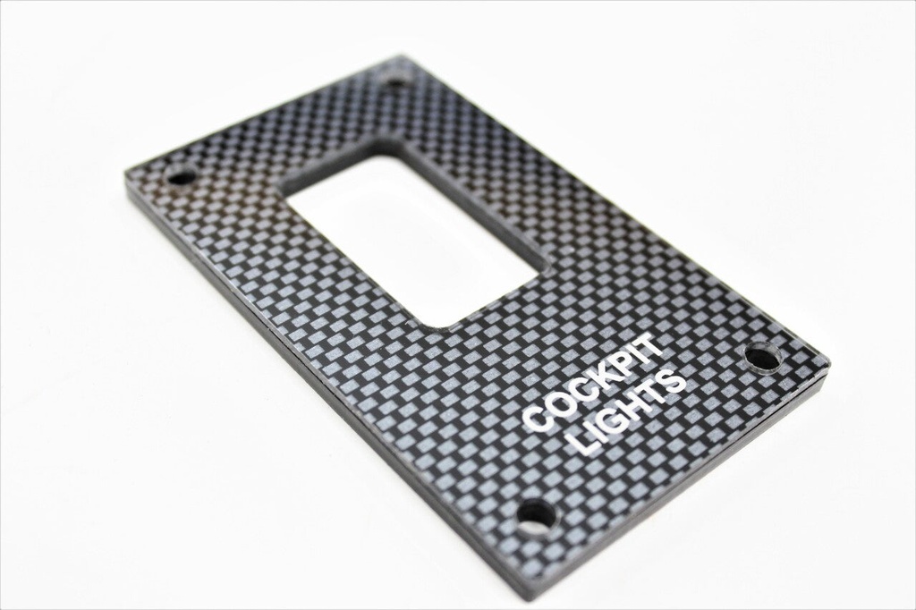 Cockpit Lights mini panel, text on bottom