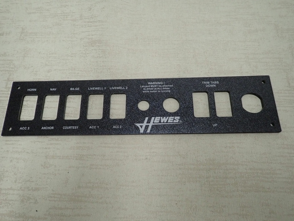 Reproduction Switch Panel for Hewes Boats, Redfisher 18