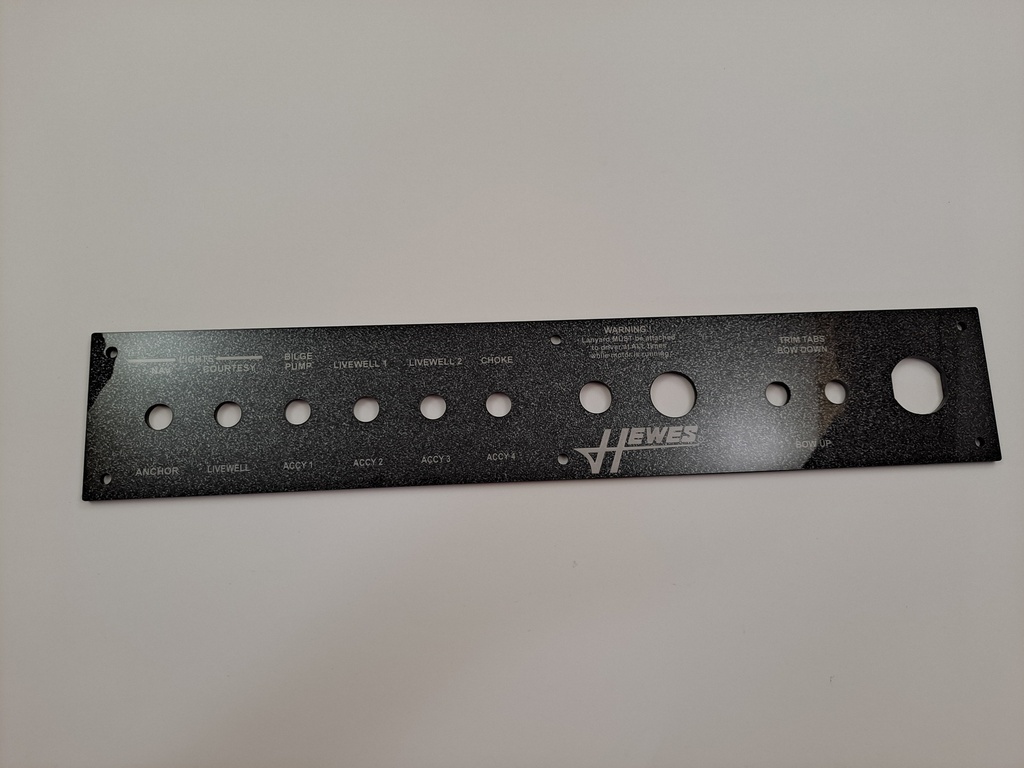 Reproduction Switch Panel for Hewes Boats 16 Bonefisher 1993-4 ish