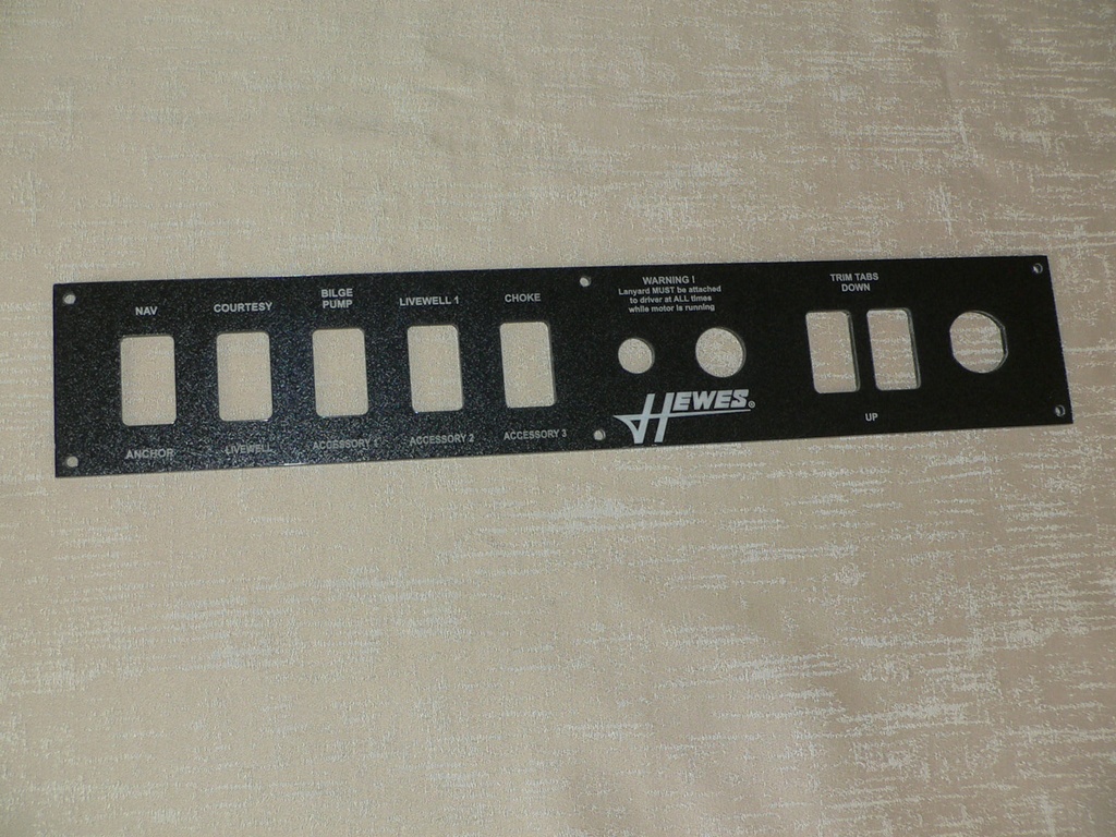 Reproduction Switch Panel for Hewes Boats-Bonefisher