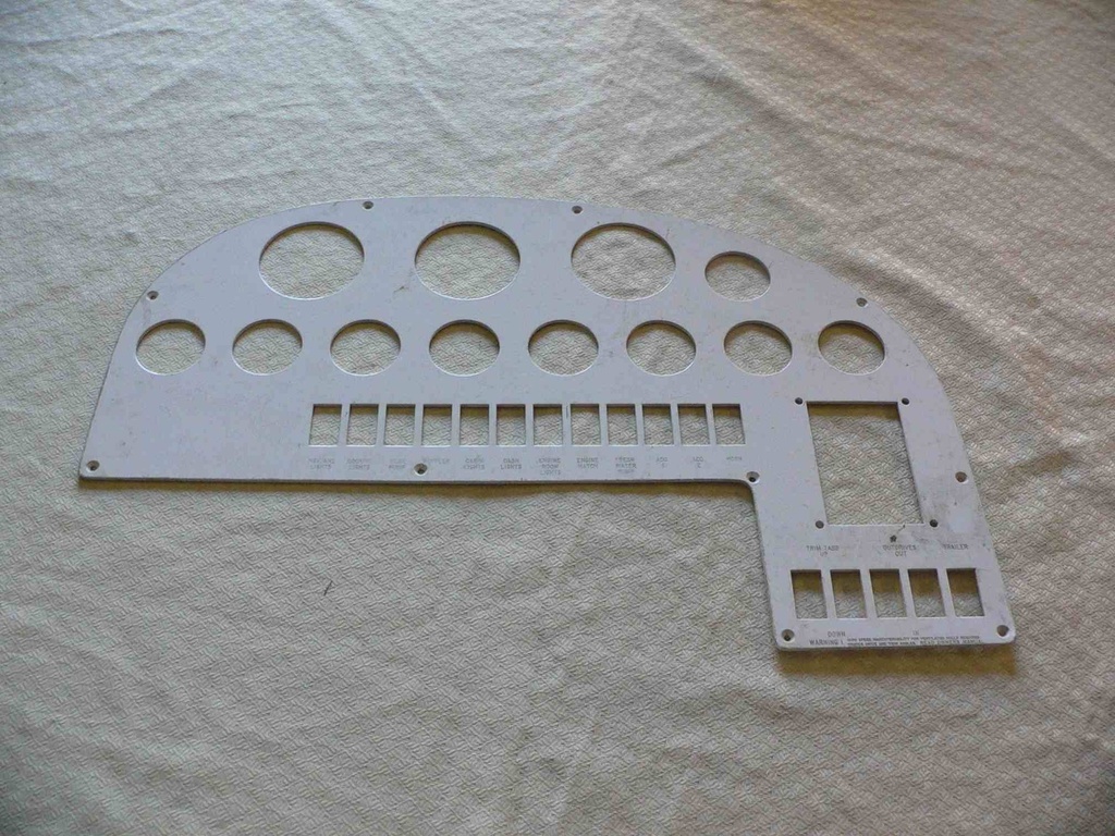 Donzi Dash Instrument Panel 25-1/2"L x 16-5/8"H