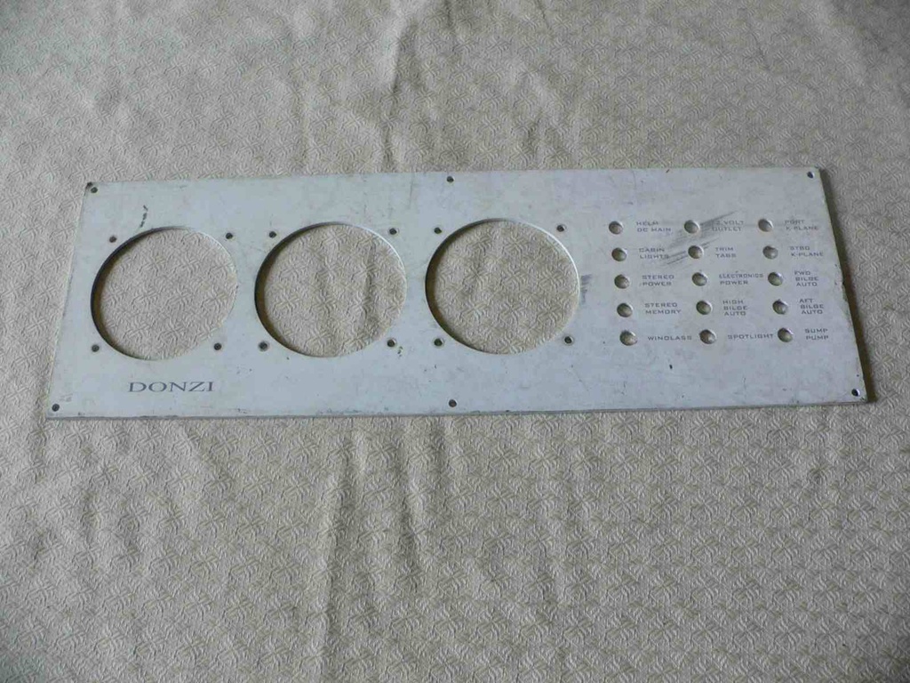 Donzi Dash Instrument Panel 12, 19"L x 6-7/16"H