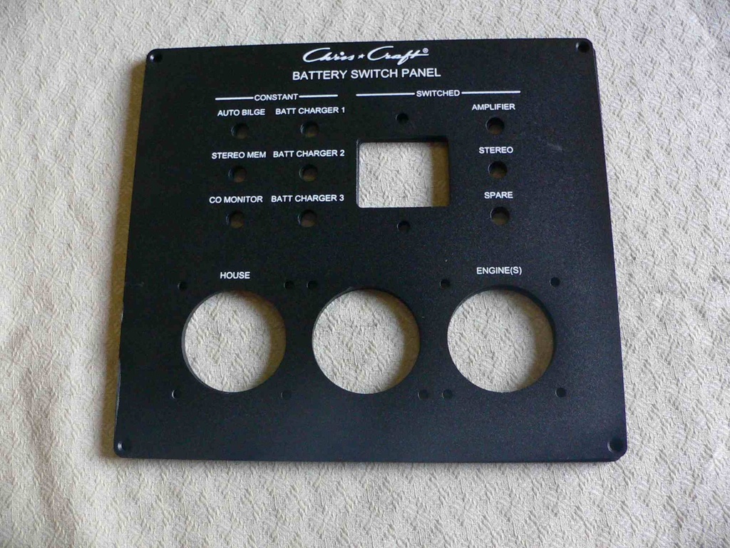 Chris Craft Dash Instrument Panel 10"L x 9"H