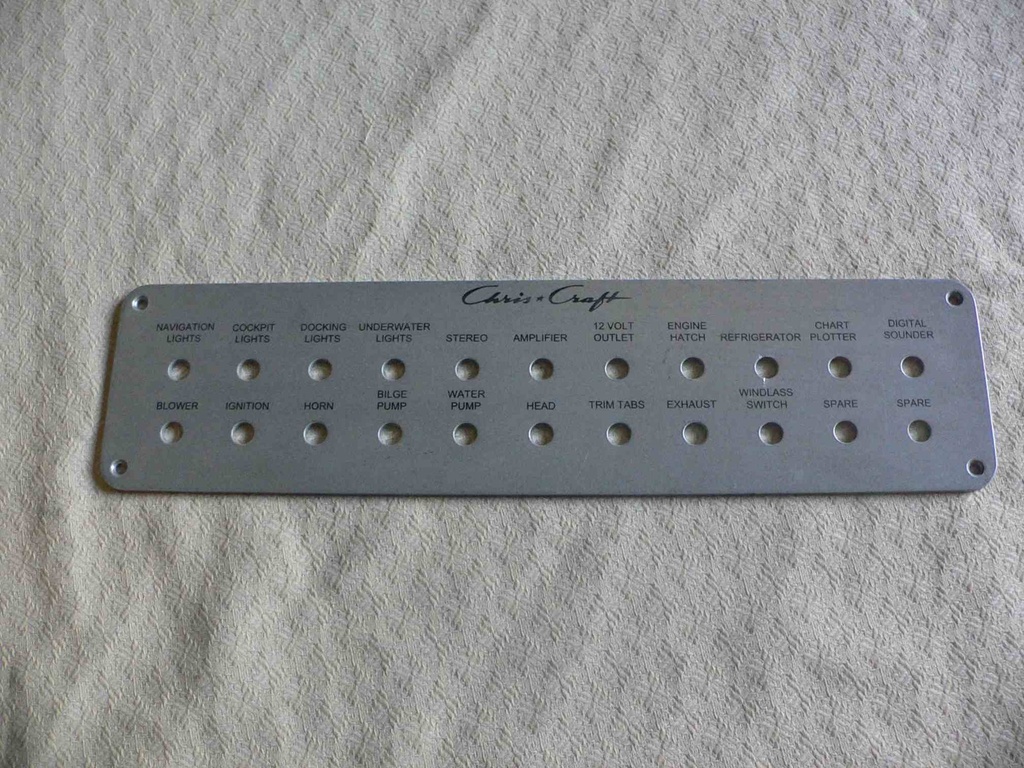 Chris Craft Dash Instrument Panel 15"L x 3-3/4"H