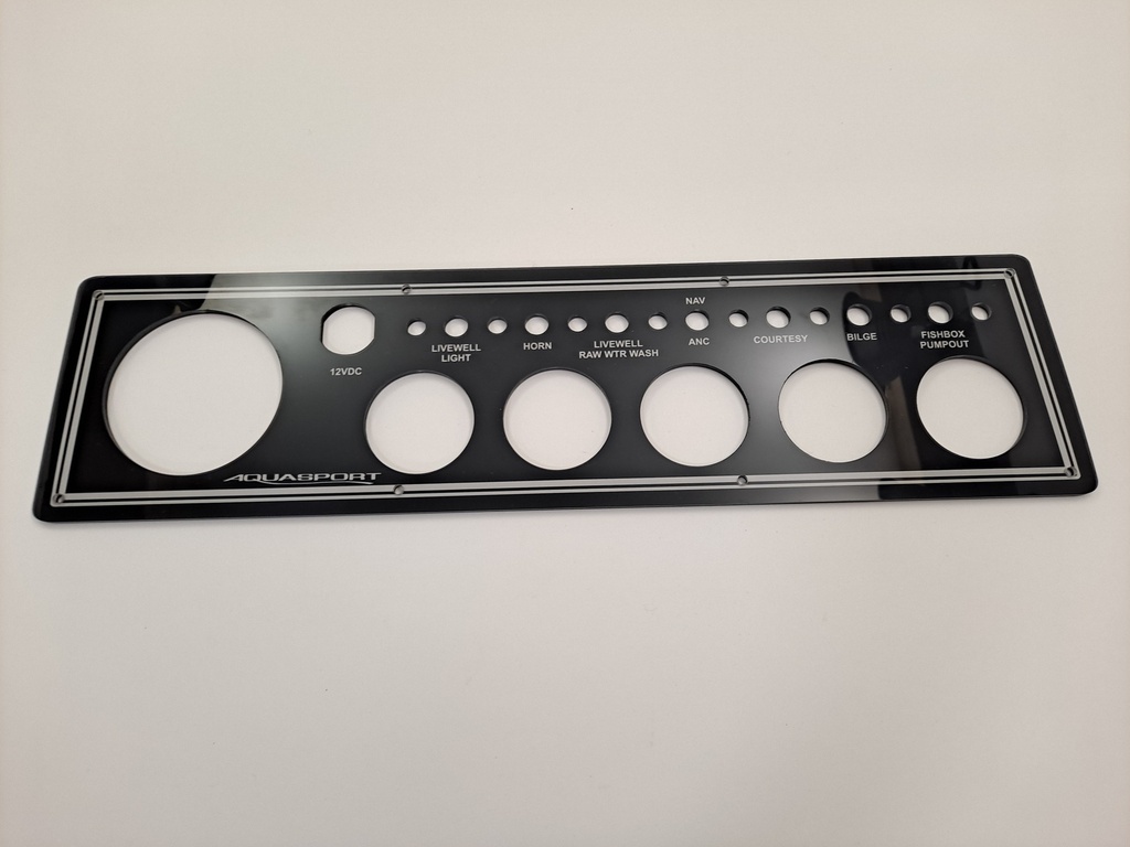 Aquasport Dash Instrument Panel 19-7/8"L x 5"H