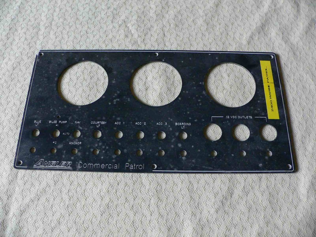 Angler Dash Instrument Panel  16-1/2"L x 8-1/2"H