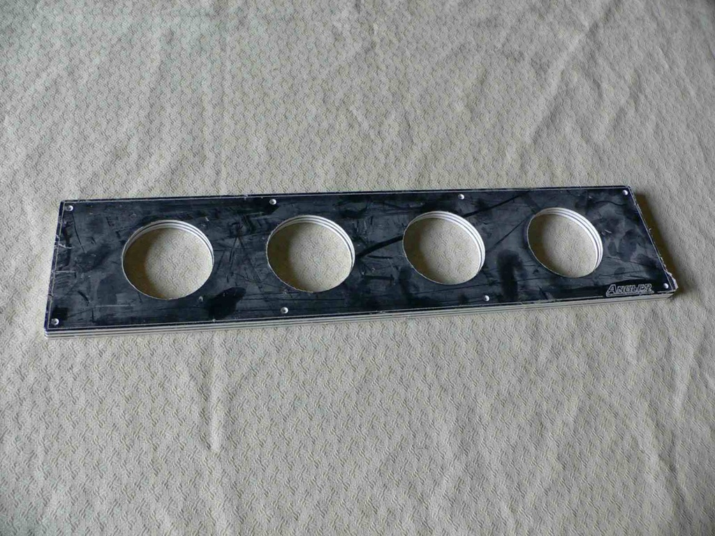 Angler Dash Instrument Panel  25"L bottom, 24-1/4"L top, 5-1/2"H.