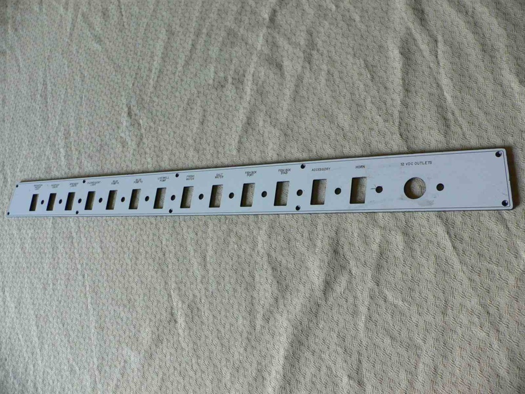 Angler Dash Instrument Panel  38-7/8"L bottom, 38-3/8"L top, 3"H