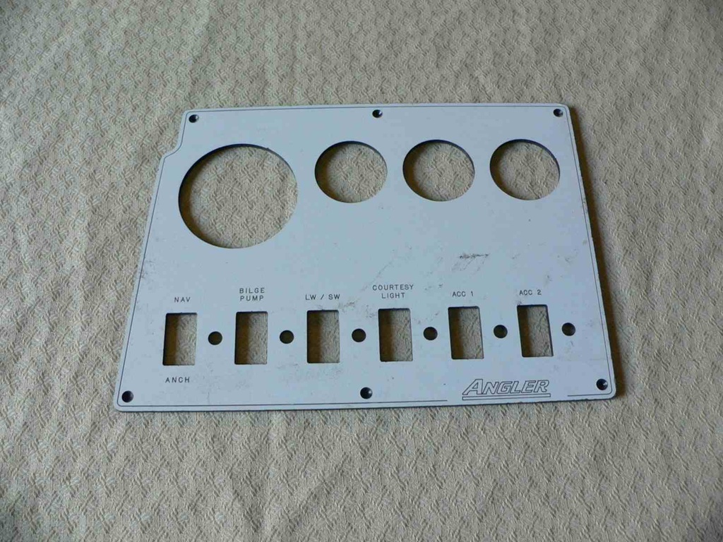 Angler Dash Instrument Panel 12-7/8"L bottom, 11-5/8"L top, 9-3/16"H