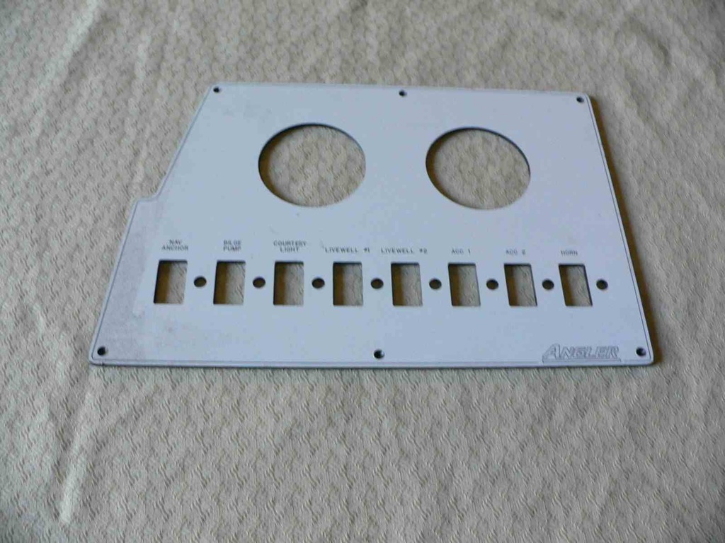 Angler Dash Instrument Panel  15-1/2"L bottom, 13-1/8"L top, 10-3/8"H