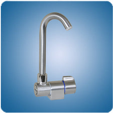 Scandvik 10663 Cold water tap with tall fold down spout. New Satin finish