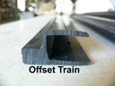 Roller Truck Sliding Door Track - Offset Style Door Train Only - Sold by the foot