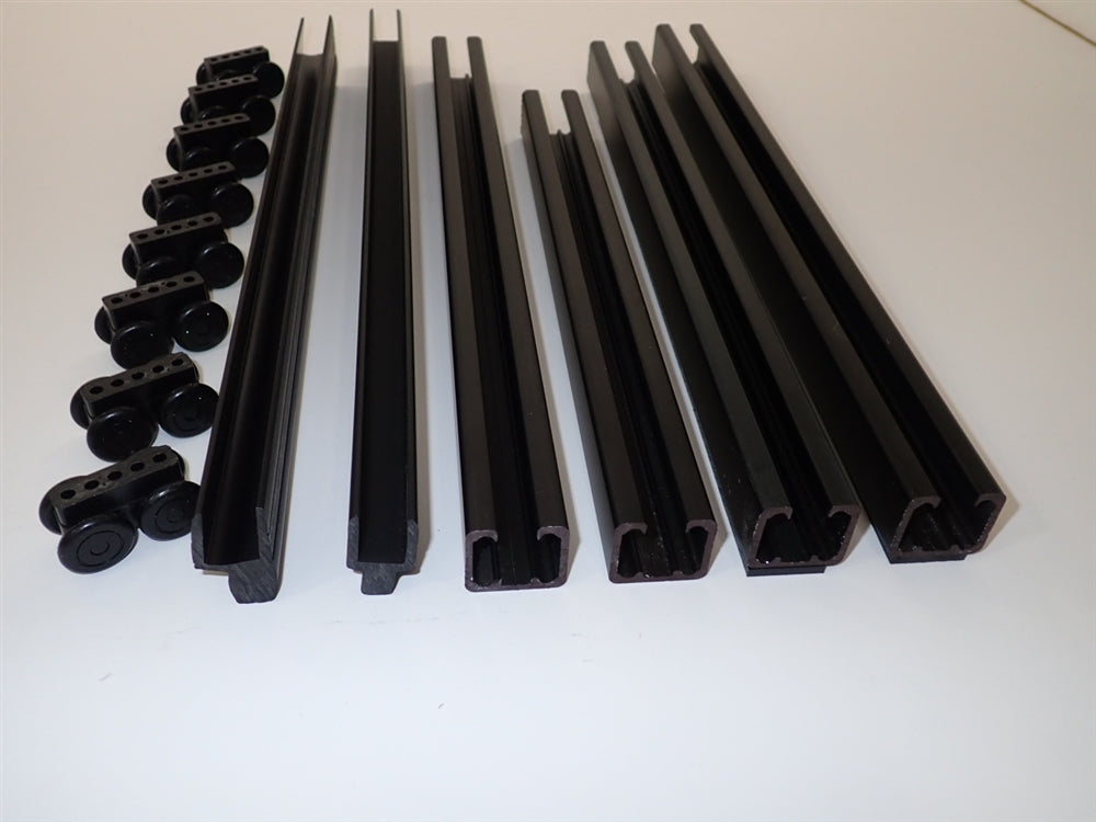 Roller Truck Sliding Door Track Set - Double Door