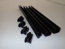 Roller Truck Sliding Door Track Set - Single Door