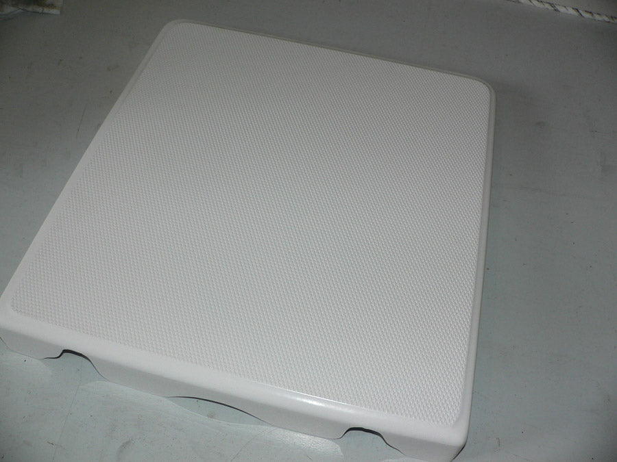 Fiberglass hatch cover for swim platform boarding and dive ladder -Diamond non-skid surface