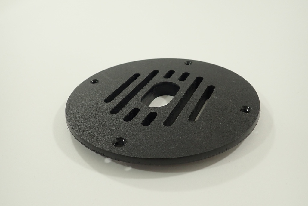 VENT, DRAIN, 5-5/8" Round W/OVAL PULL - BLACK