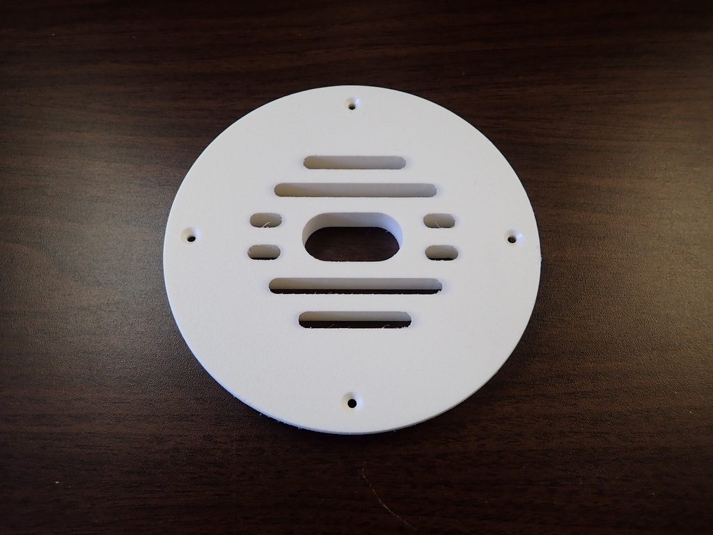 VENT, DRAIN, 5-5/8" Round W/OVAL PULL - WHITE