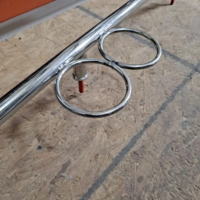 Stainless Rail with drink holders 41"